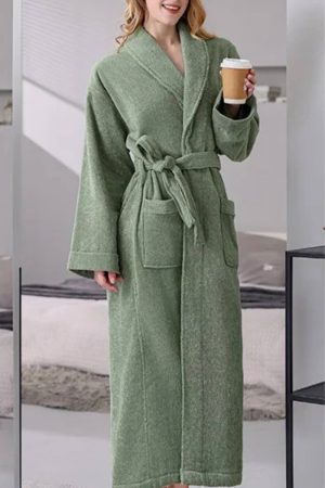 Szlafroki kąpielowe damskie plus size zielone